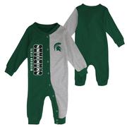 Michigan State Gen2 NEW BORN Half Time Long Sleeve Snap Coverall